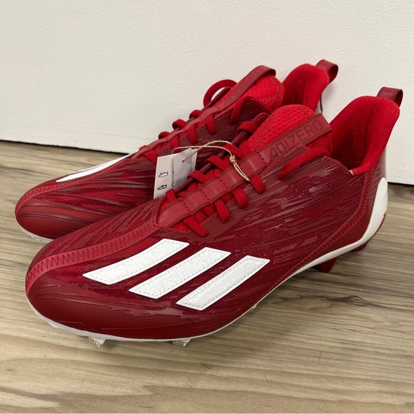 adidas Shoes Adidas Adizero Football Cleats Power Red Cloud White